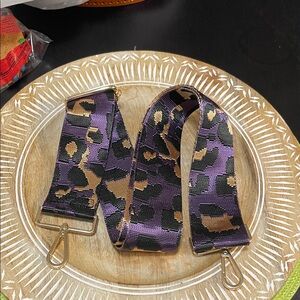 Leopard Print Strap with Gold Hardware